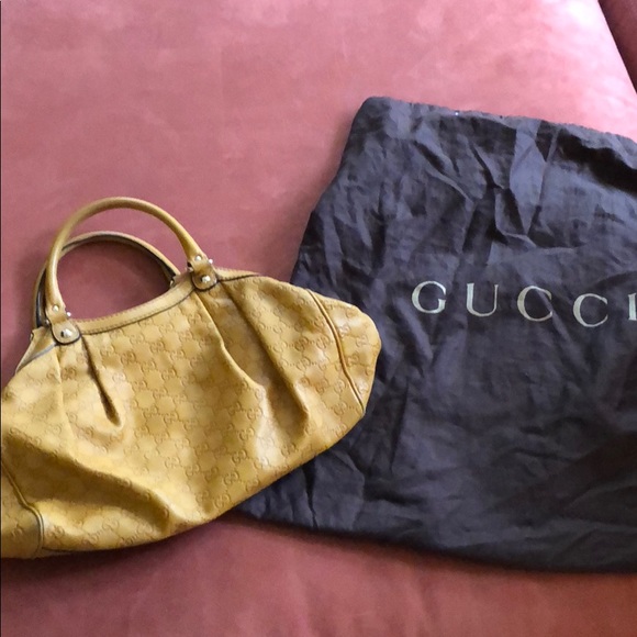 GUCCI YELLOW RARE SUKEY TOTE - Picture 2 of 7